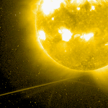 Light leaks in EUVI 284 Angstrom images on STEREO Behind